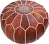 Genuine Leather Pouf Unstuffed - Moroccan Ottoman Footstool, Footrest Cover Boho Decor Bohemian Living Room, Bedroom, Kids Gift & Wedding Room Hand Stitched by Artisans Used As Hassock pouf ottoman hassock  hassocks and ottomans leather pouf hassock furniture pouf ottoman moroccan pouf pouf ottoman leather ottoman